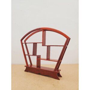 Vintage Tabletop Handmade Chinese Mingei Display Stand - Rosewood - 1950s -